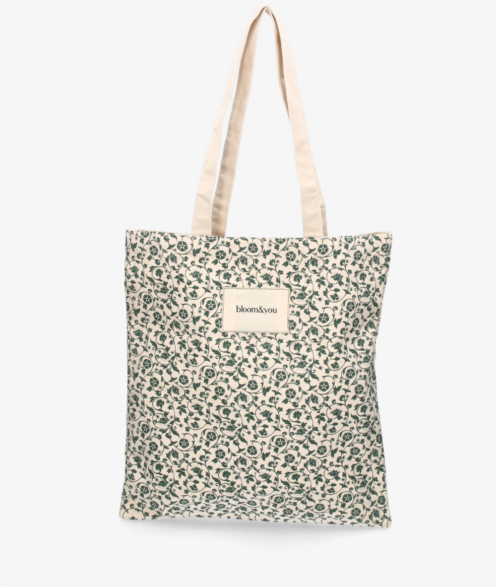 Bolso textil bloom&you FLOWER TOTE en caki