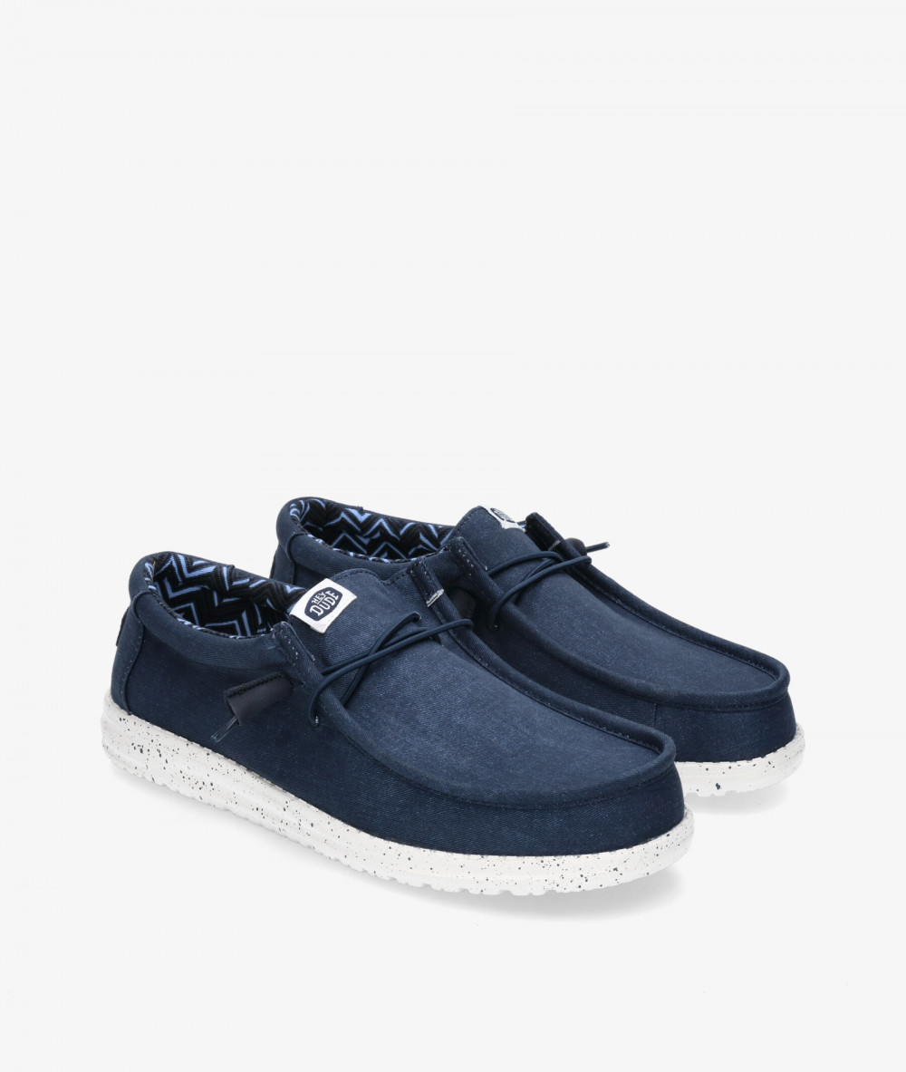Dude Canvas shoes WALLY EASY WASHED in navy blue