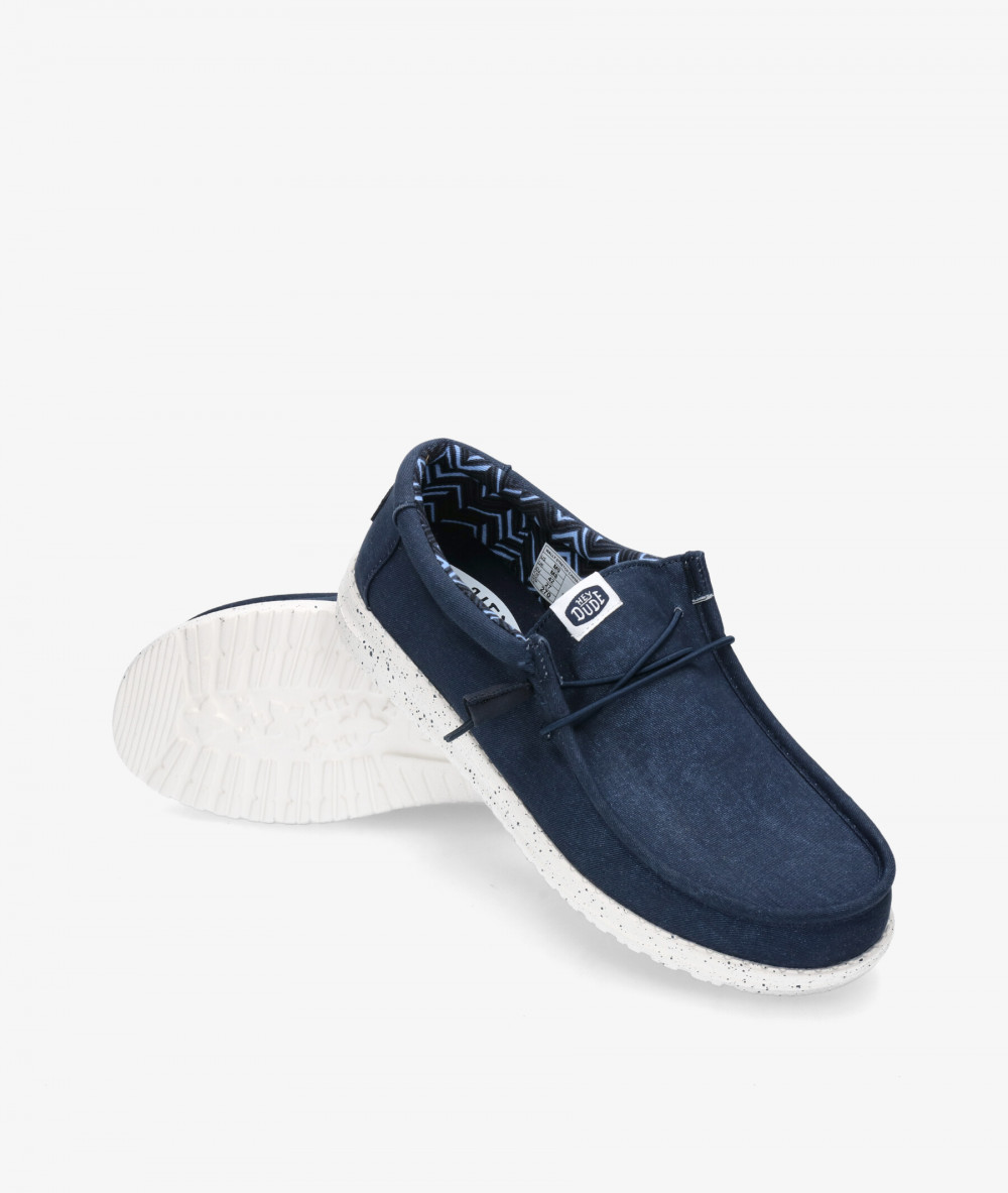 Dude Canvas shoes WALLY EASY WASHED in navy blue
