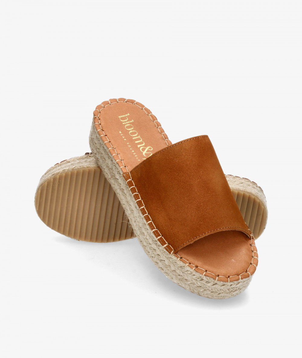bloom&you Espadrilles  DANDELION in leather split suede