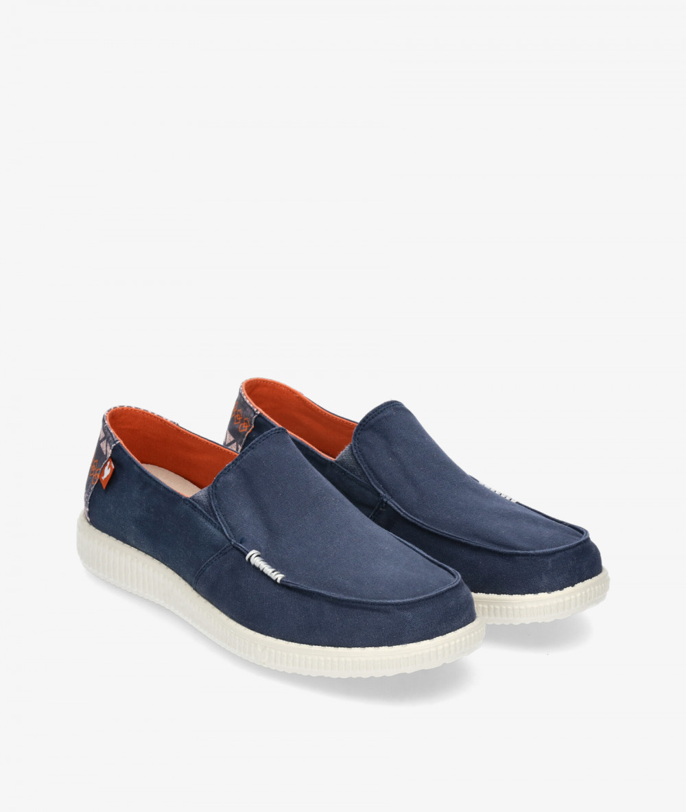 Walk in Pitas Canvas shoes WP150 INTI in navy blue