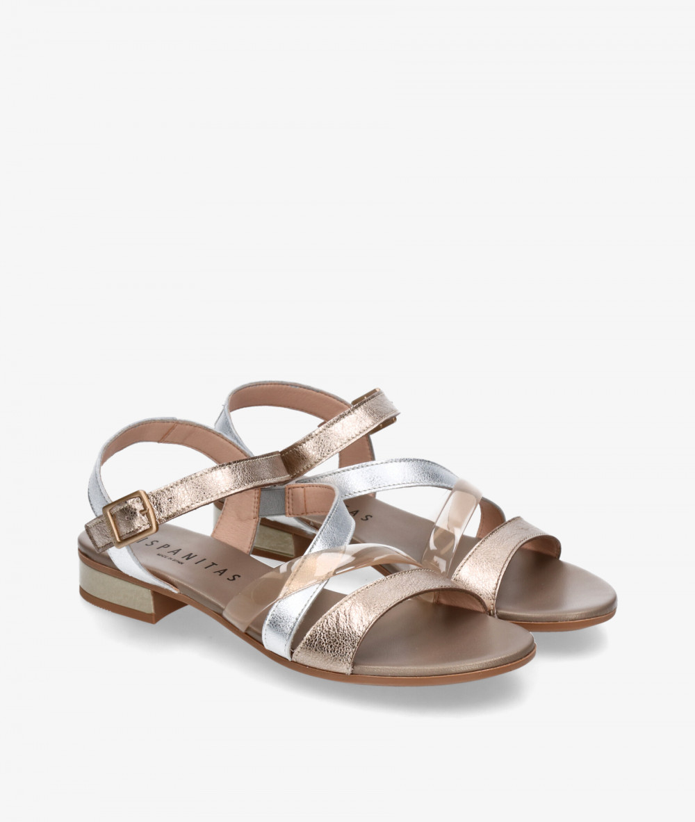 Sandalias Hispanitas  CHV243367 en taupe metalizado