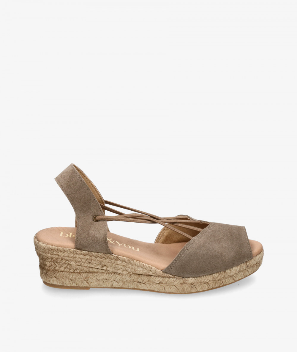 Alpargatas bloom&you  CONGA en serraje taupe