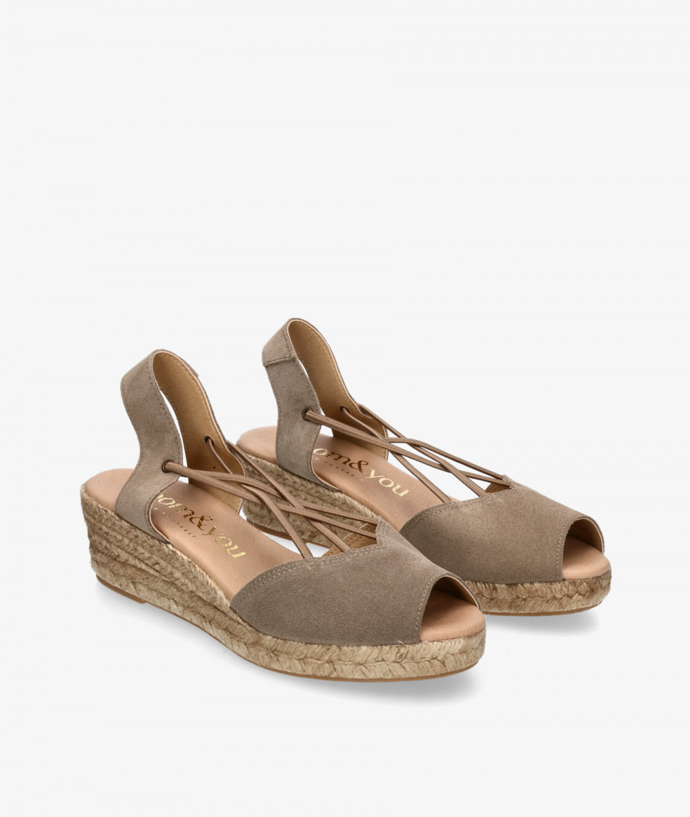 Alpargatas bloom&you  CONGA en serraje taupe