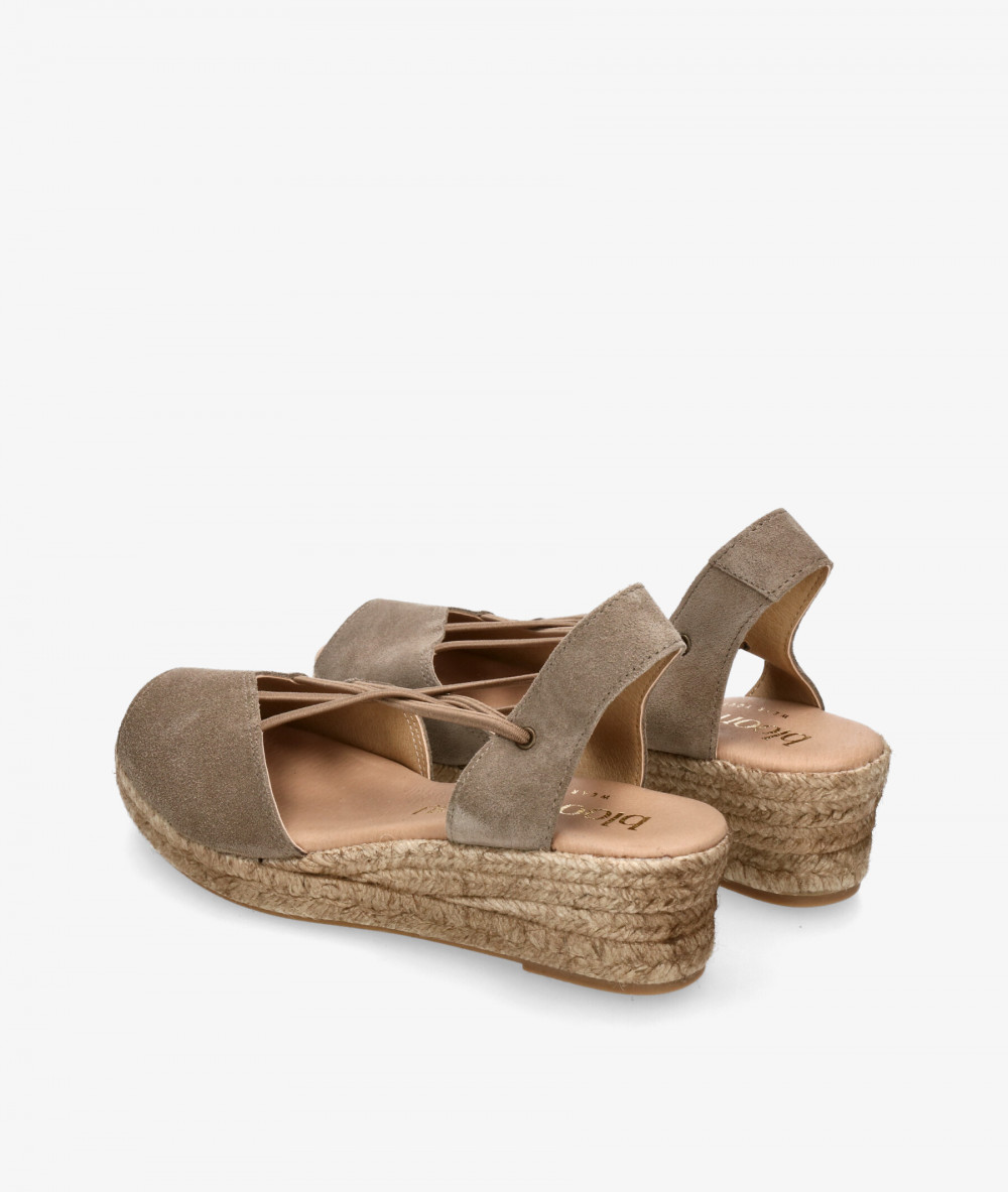 Alpargatas bloom&you  CONGA en serraje taupe