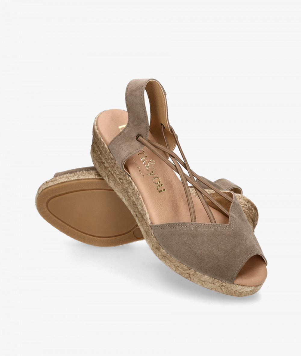 Alpargatas bloom&you  CONGA en serraje taupe