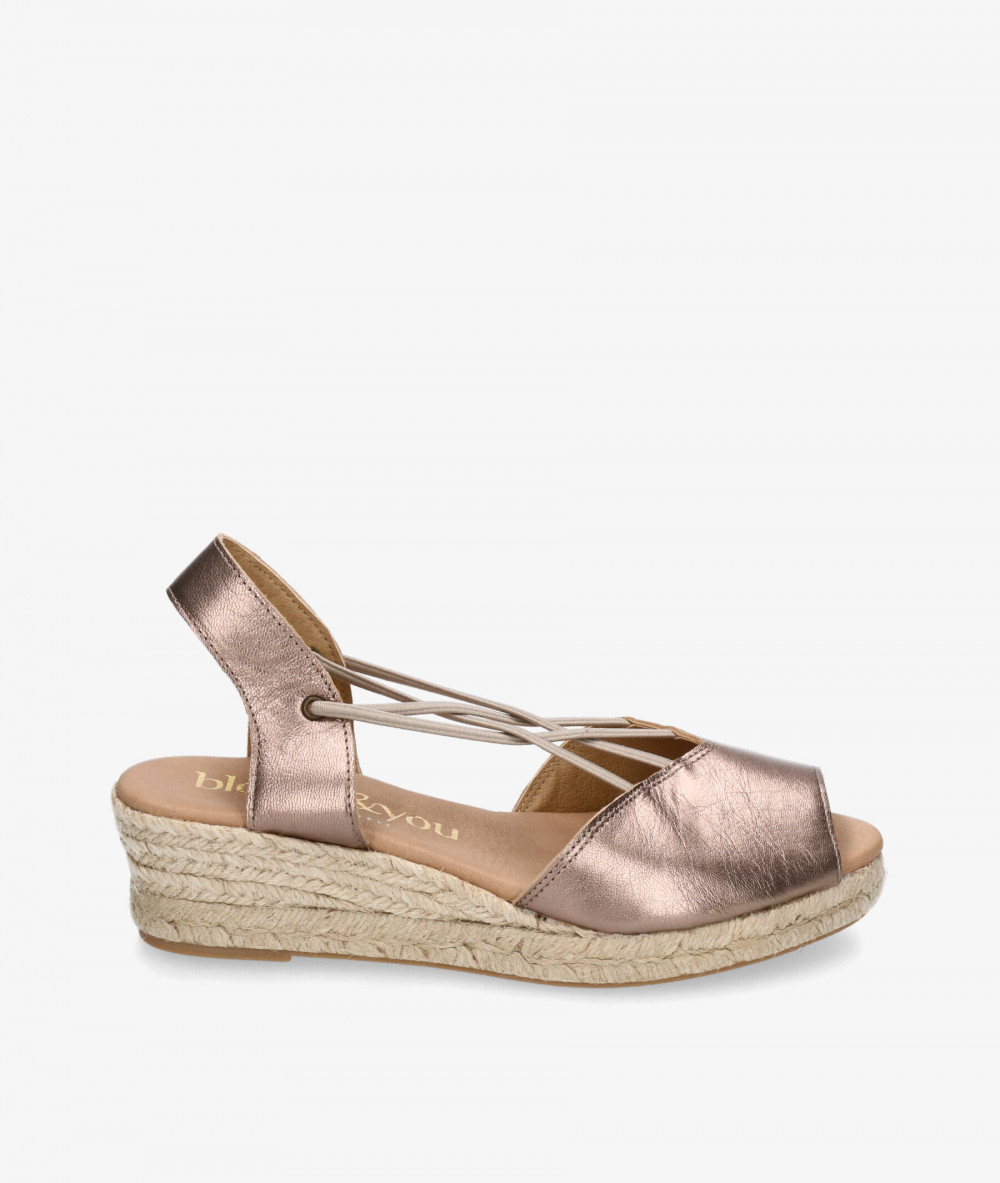bloom&you Espadrilles  CONGA in taupe metallic