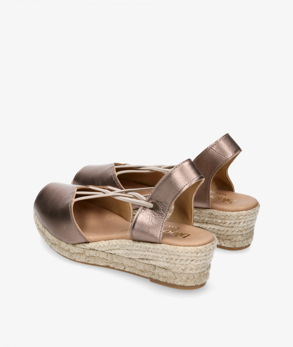 bloom&you Espadrilles  CONGA in taupe metallic