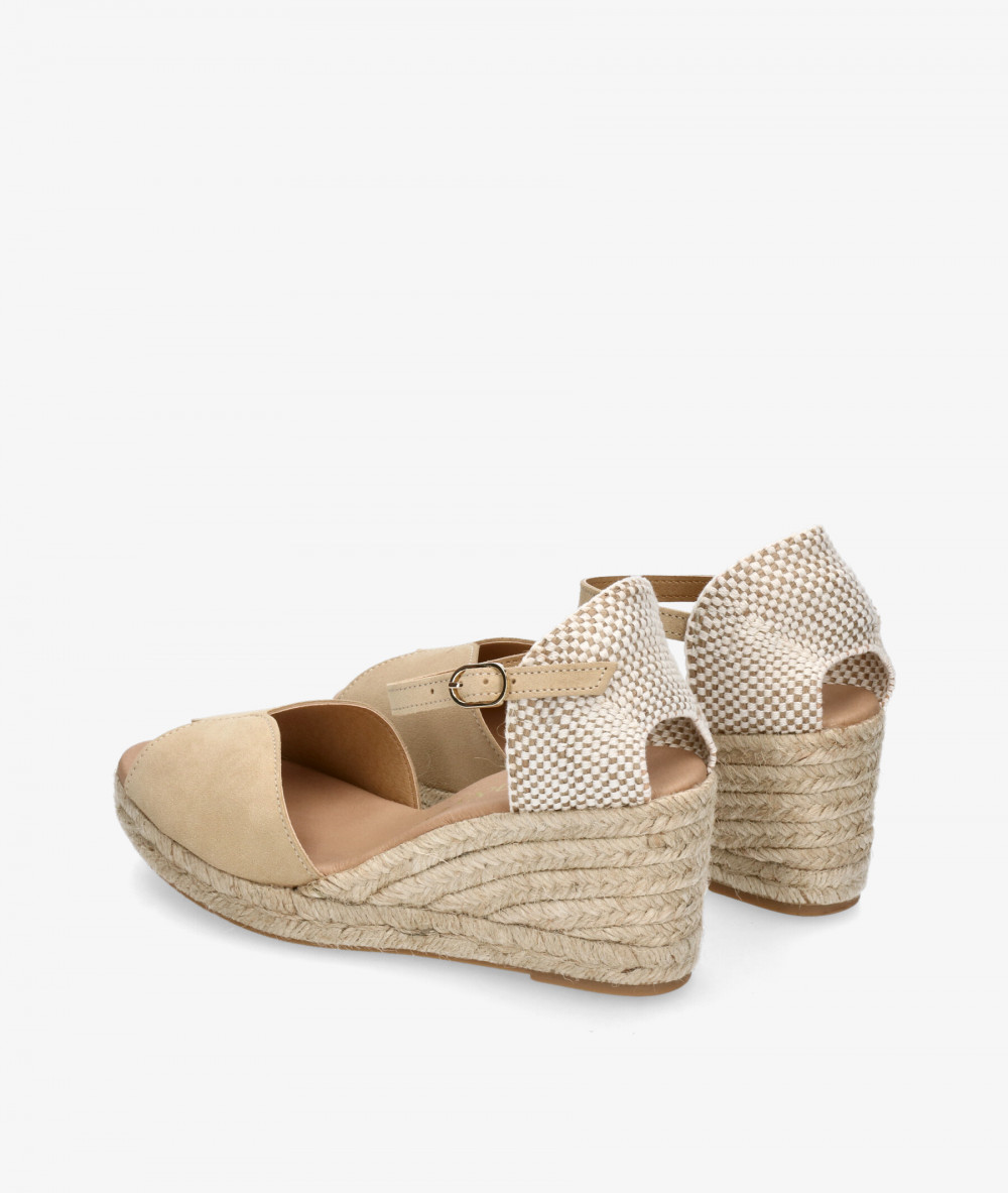 bloom&you Espadrilles  AMBRETTA in beige split suede