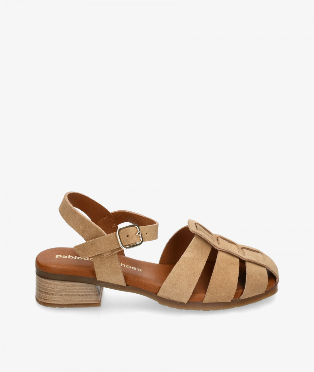 Sandalias pabloochoa.shoes  2680 en serraje taupe
