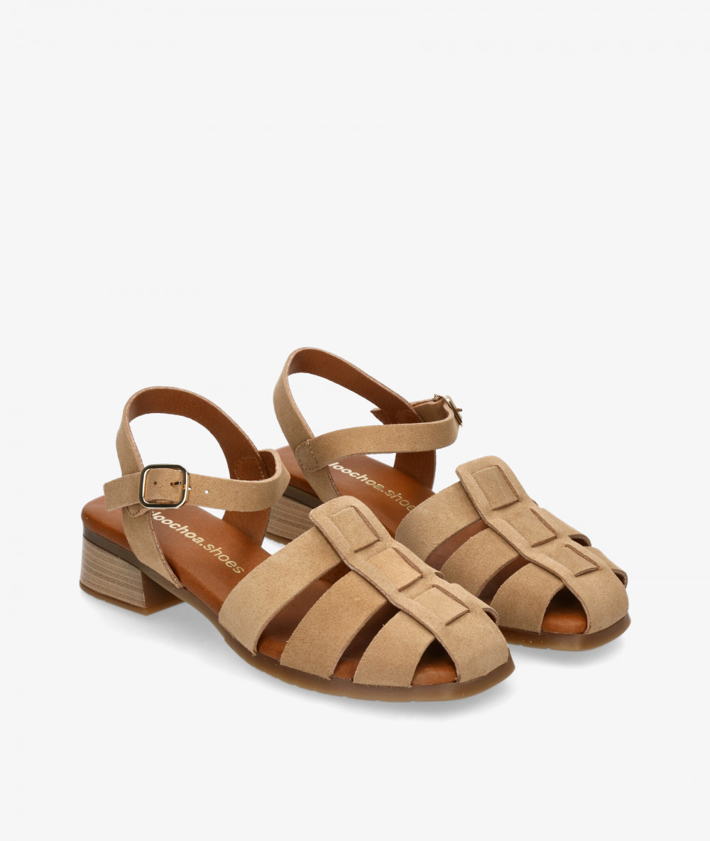 Sandalias pabloochoa.shoes  2680 en serraje taupe