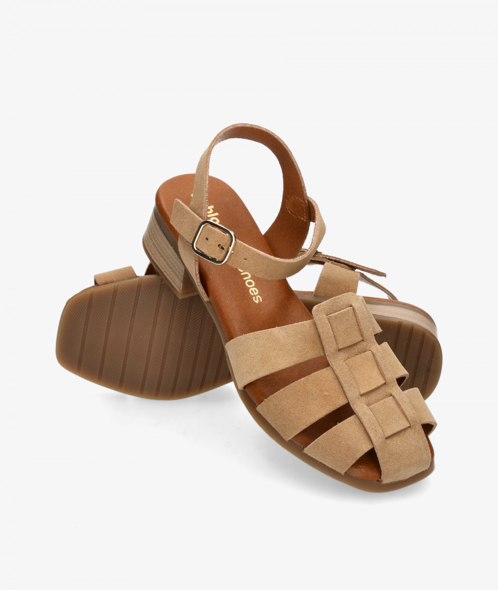 Sandalias pabloochoa.shoes  2680 en serraje taupe