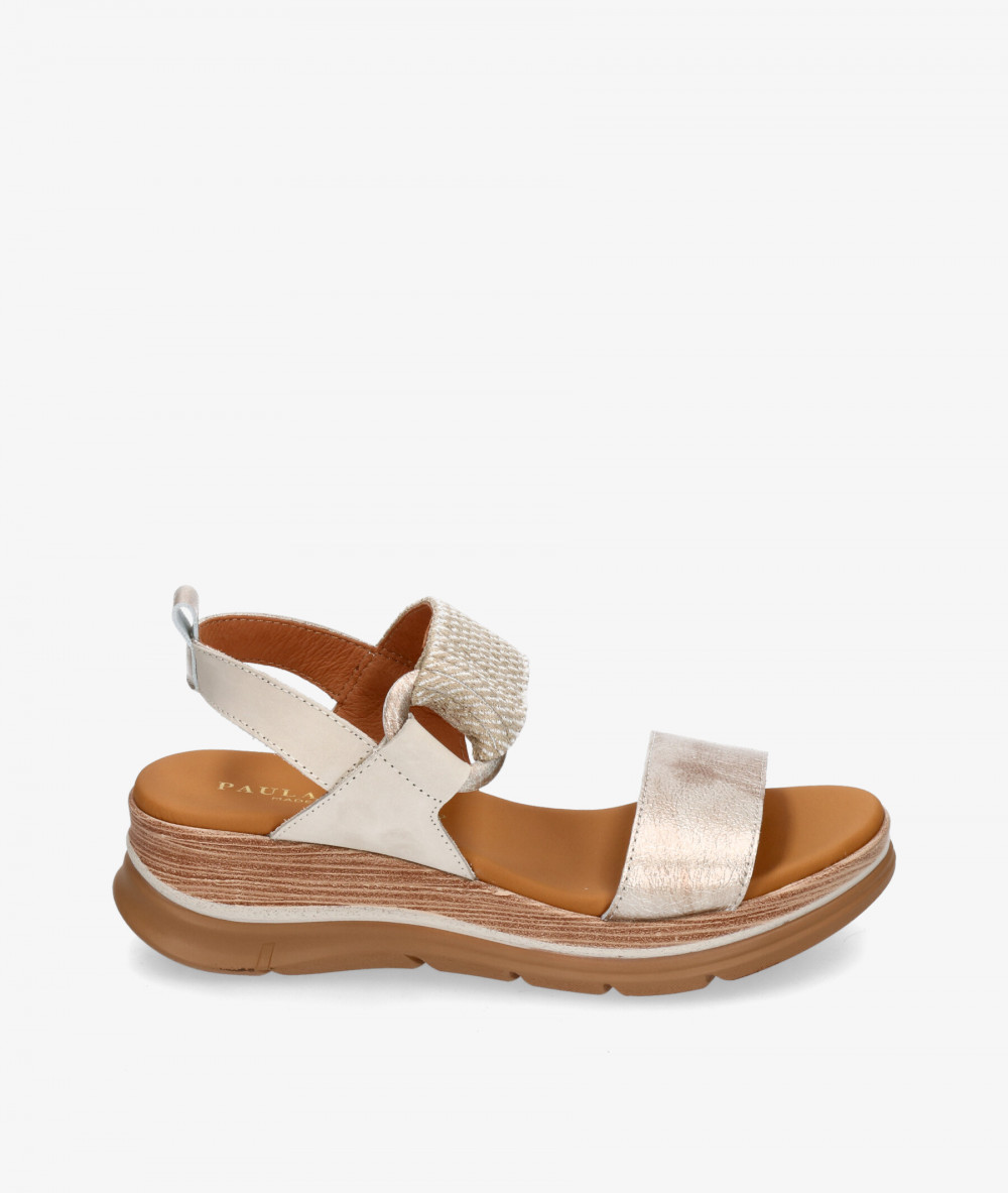 Paula Urban Sandals  24-606 in taupe metallic