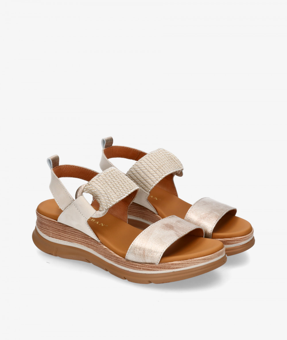 Paula Urban Sandals  24-606 in taupe metallic
