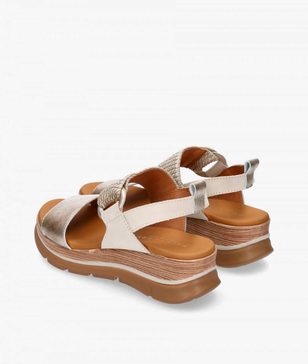 Paula Urban Sandals  24-606 in taupe metallic