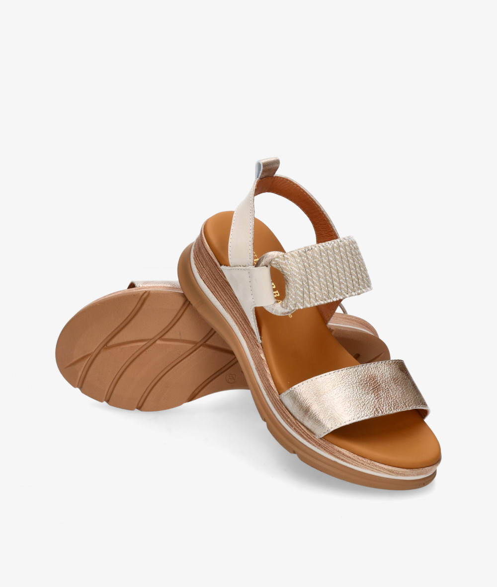 Paula Urban Sandals  24-606 in taupe metallic