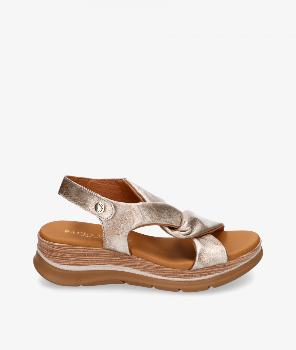 Paula Urban Sandals  24-669 in taupe metallic