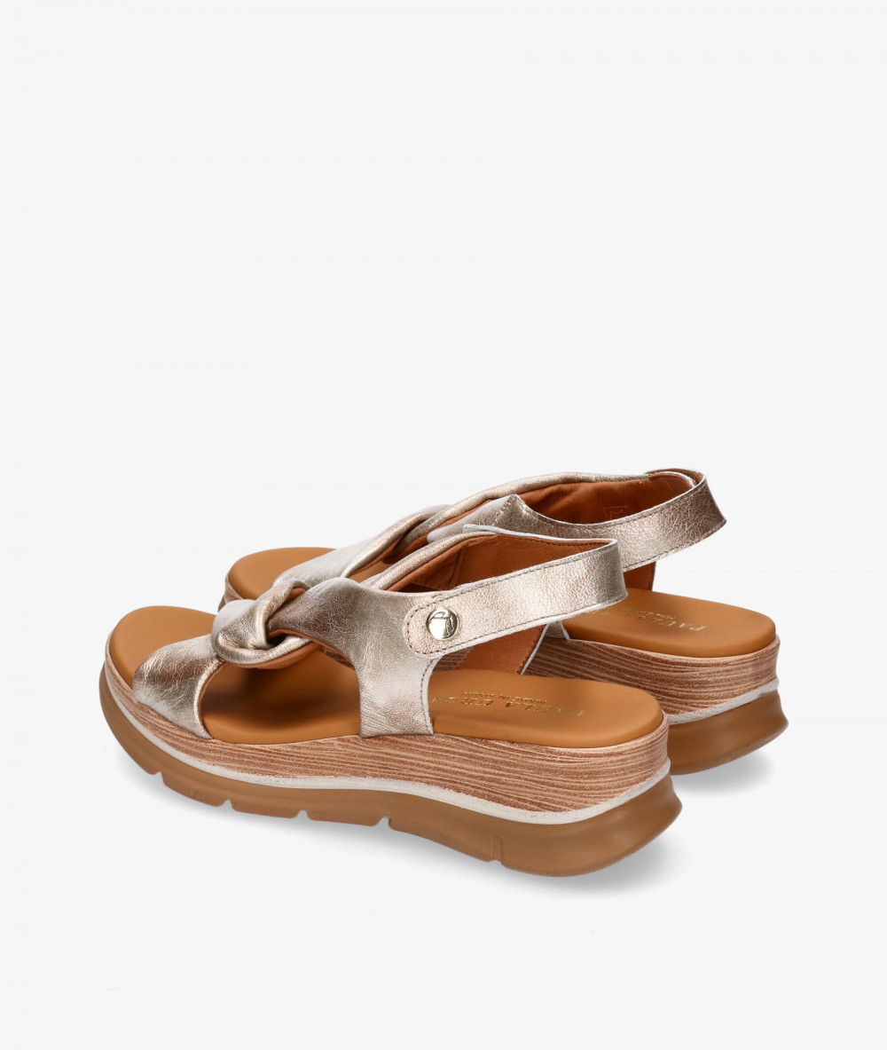 Paula Urban Sandals  24-669 in taupe metallic