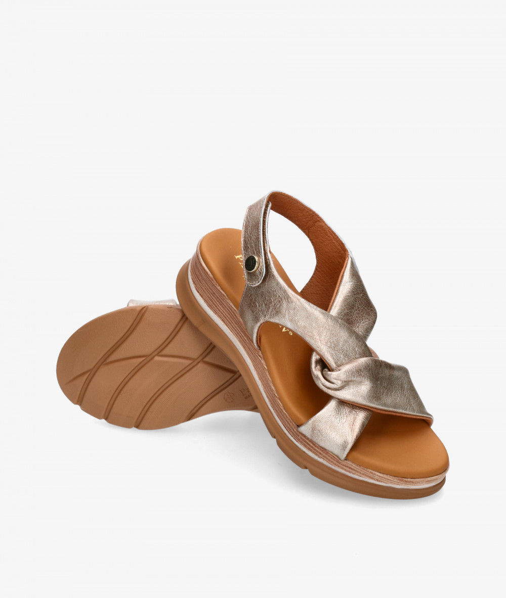 Paula Urban Sandals  24-669 in taupe metallic