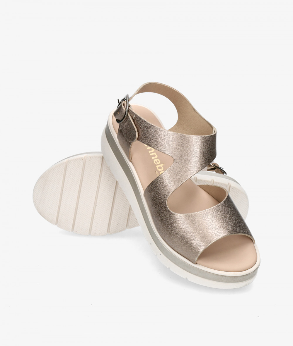 Kénnebec Sandals  450 in taupe metallic