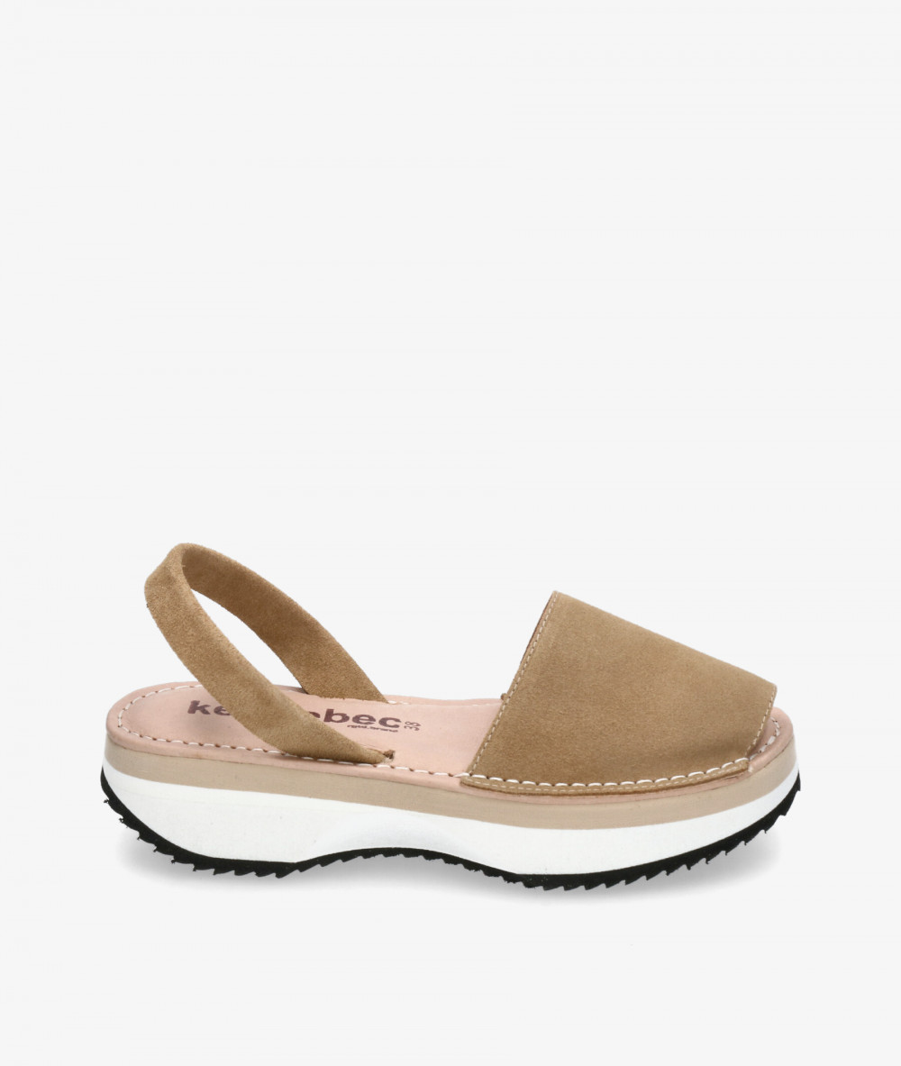 Kénnebec Sandals  DEPORTIVO in taupe split suede