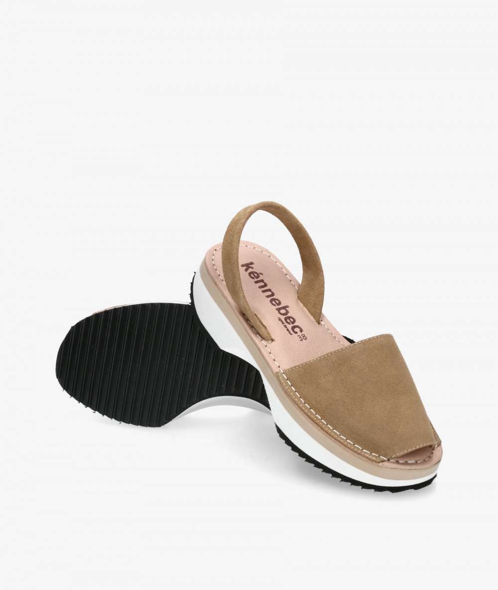Kénnebec Sandals  DEPORTIVO in taupe split suede