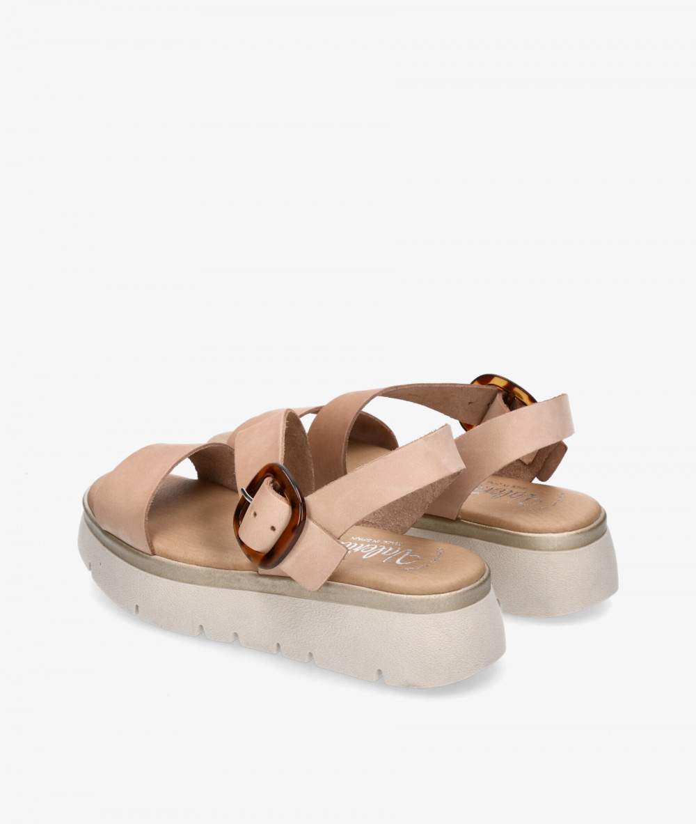Sandalias Valeria´s  1110 en nobuck nude