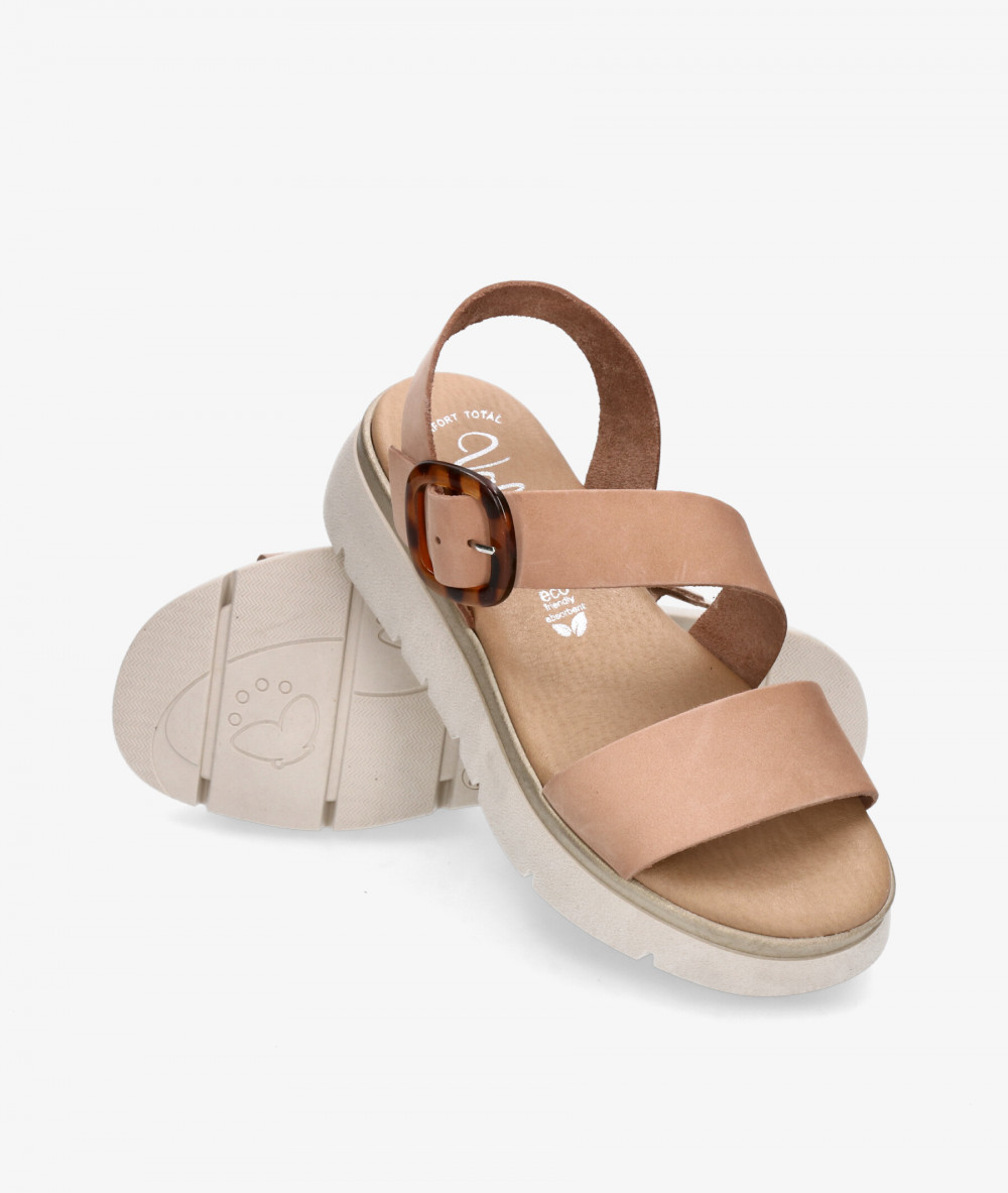 Sandalias Valeria´s  1110 en nobuck nude