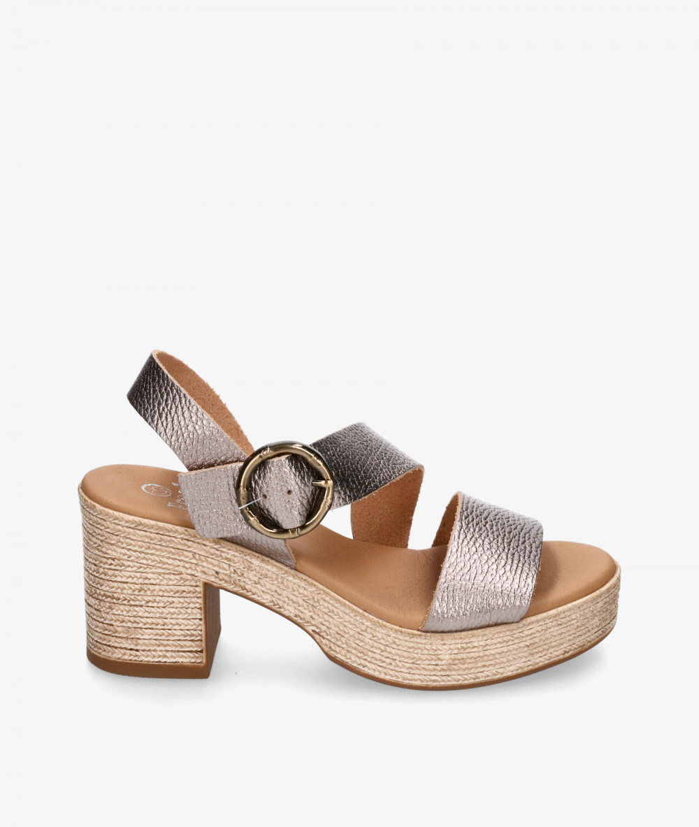 Sandalias Valeria´s  313 en taupe metalizado