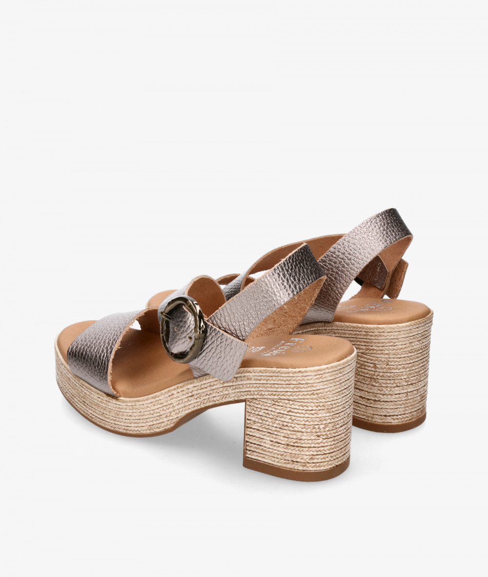 Sandalias Valeria´s  313 en taupe metalizado