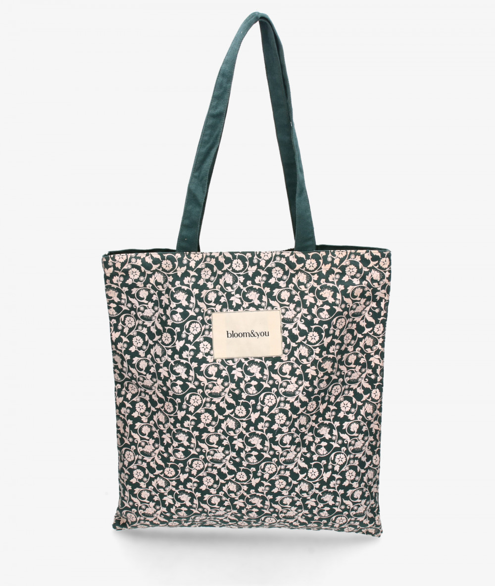 Bolso textil bloom&you FLOWER TOTE en caki