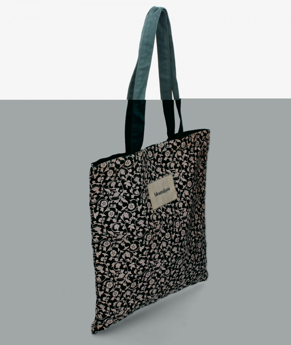 Bolso textil bloom&you FLOWER TOTE en caki