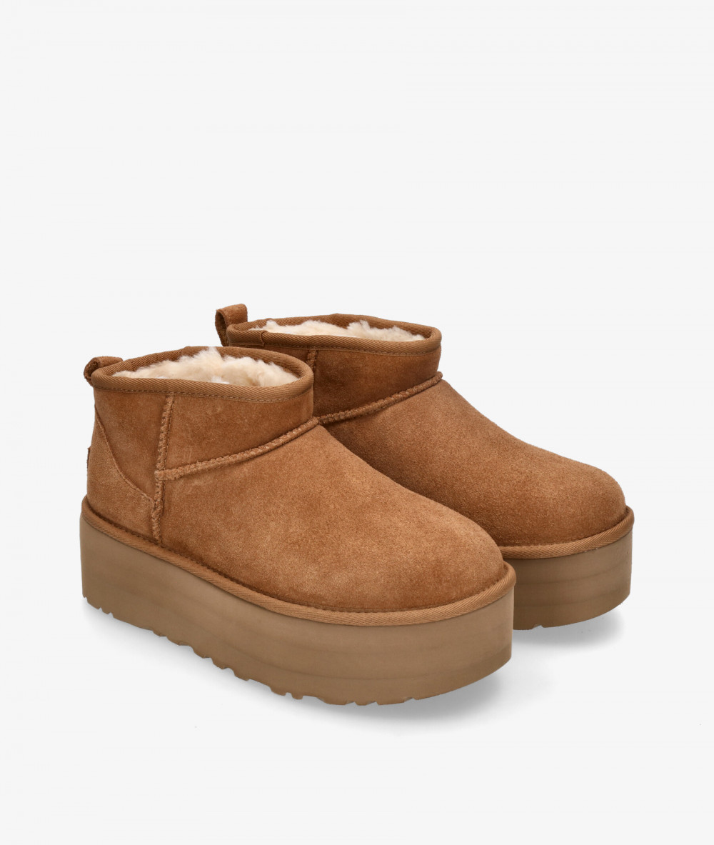 Botines UGG CLASSIC ULTRA MINI PLATFORM en cuero