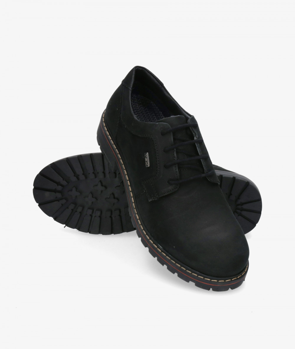 Zapatos casual St. Gallen CITY-01 en nobuck negro Zapatos casual St. Gallen CITY-01 en nobuck negro