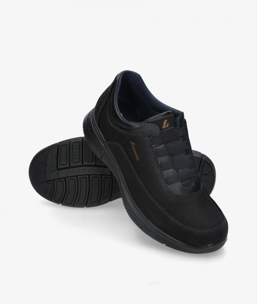 Zapatos casual LUISETTI 36101 NO en nobuck negro Zapatos casual LUISETTI 36101 NO en nobuck negro