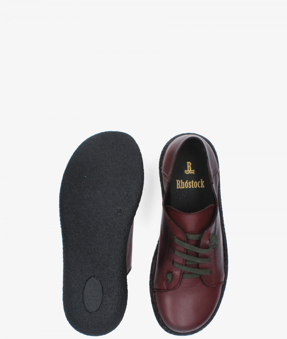 Rhostock everyday low heels shoes 4008 in burgundy