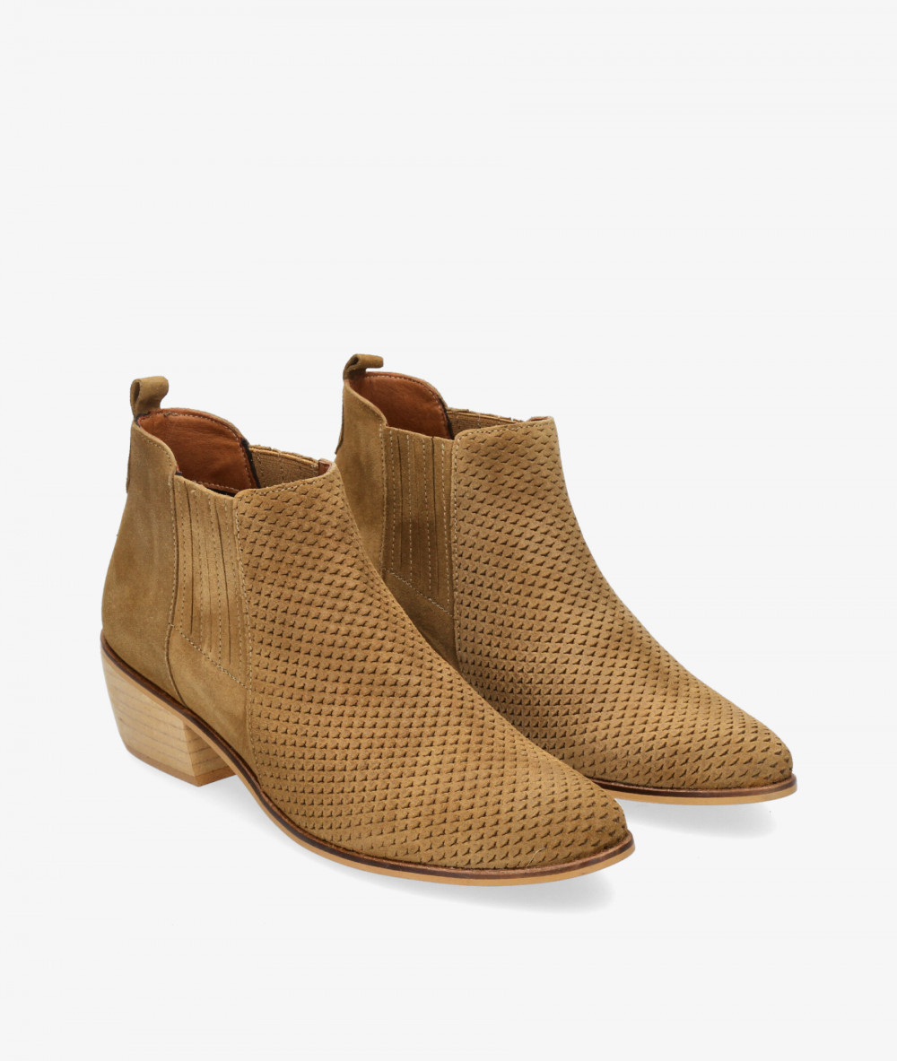 Botines bloom&you  ATENEA en serraje camel Botines bloom&you  ATENEA en serraje camel