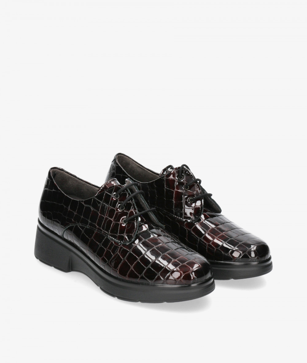 Zapatos inglés Pitillos 10057 en charol burdeos Zapatos inglés Pitillos 10057 en charol burdeos