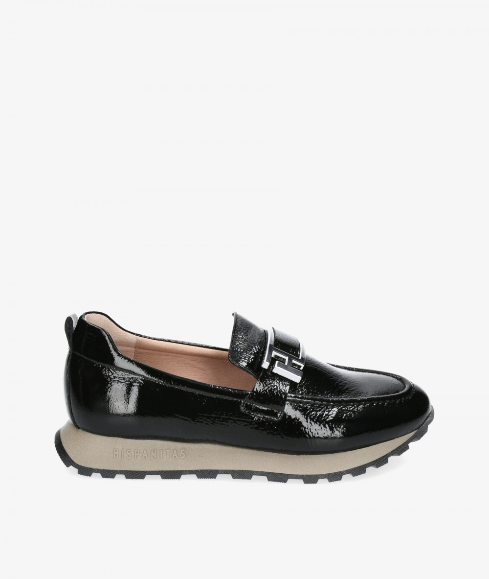 Mocasines Hispanitas HI243621 en charol negro Mocasines Hispanitas HI243621 en charol negro