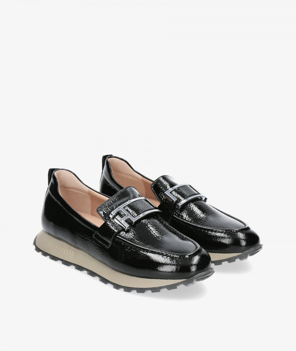 Mocasines Hispanitas HI243621 en charol negro Mocasines Hispanitas HI243621 en charol negro
