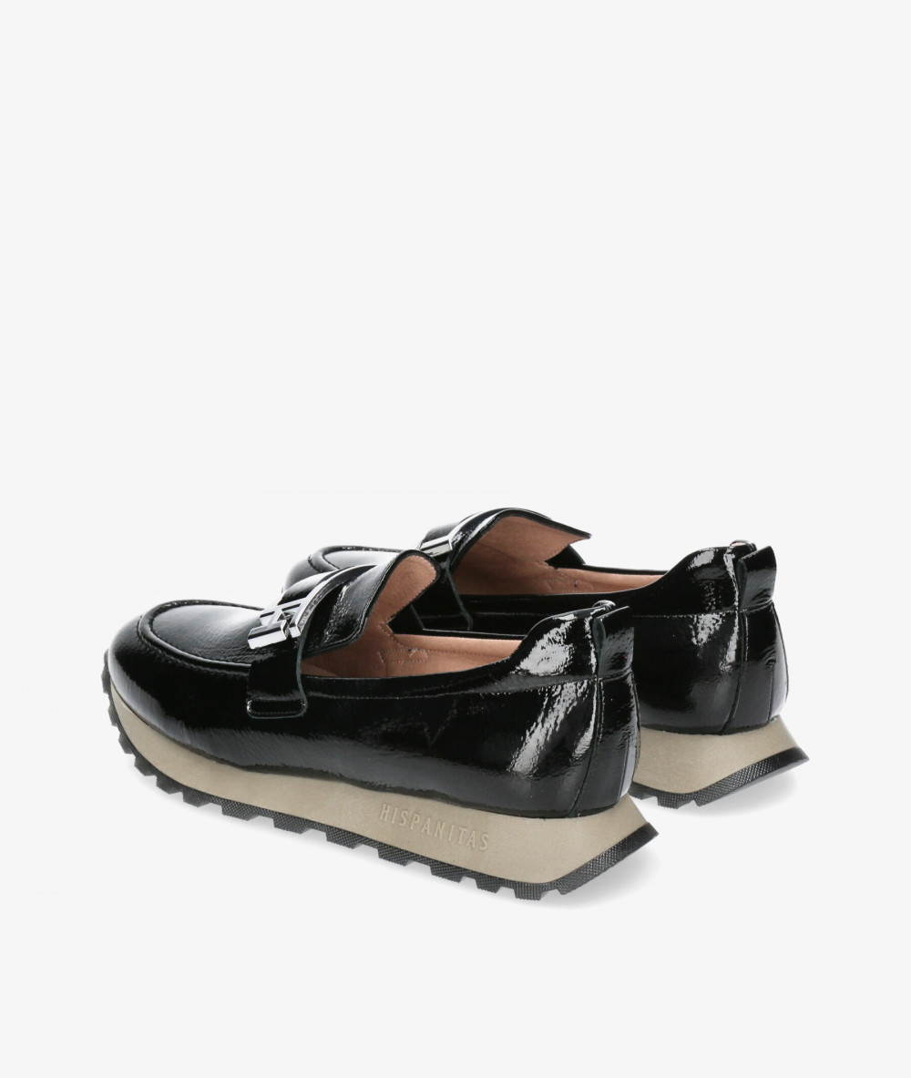 Mocasines Hispanitas HI243621 en charol negro Mocasines Hispanitas HI243621 en charol negro