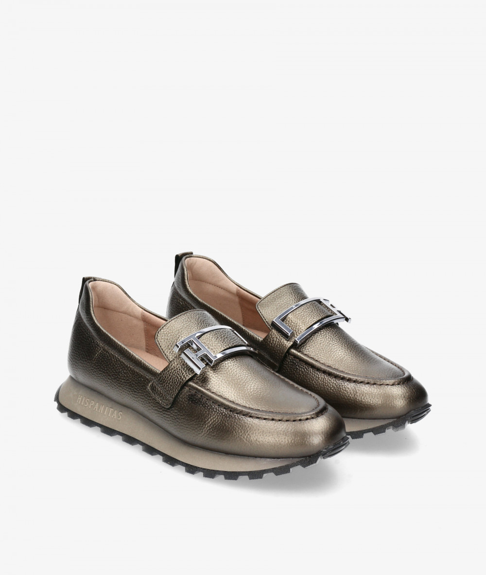 Mocasines Hispanitas HI243621 en taupe metalizado Mocasines Hispanitas HI243621 en taupe metalizado