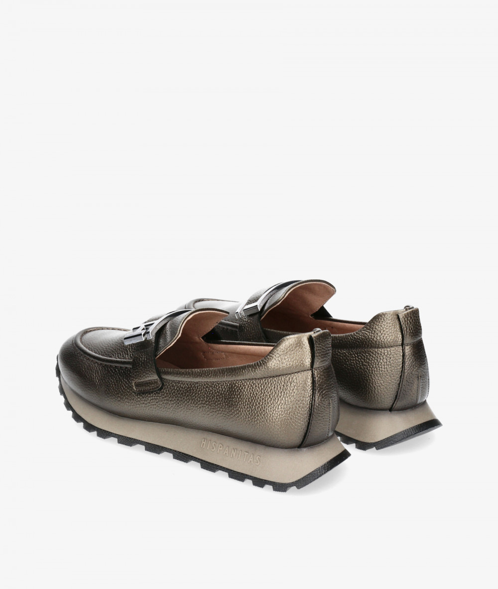 Mocasines Hispanitas HI243621 en taupe metalizado Mocasines Hispanitas HI243621 en taupe metalizado