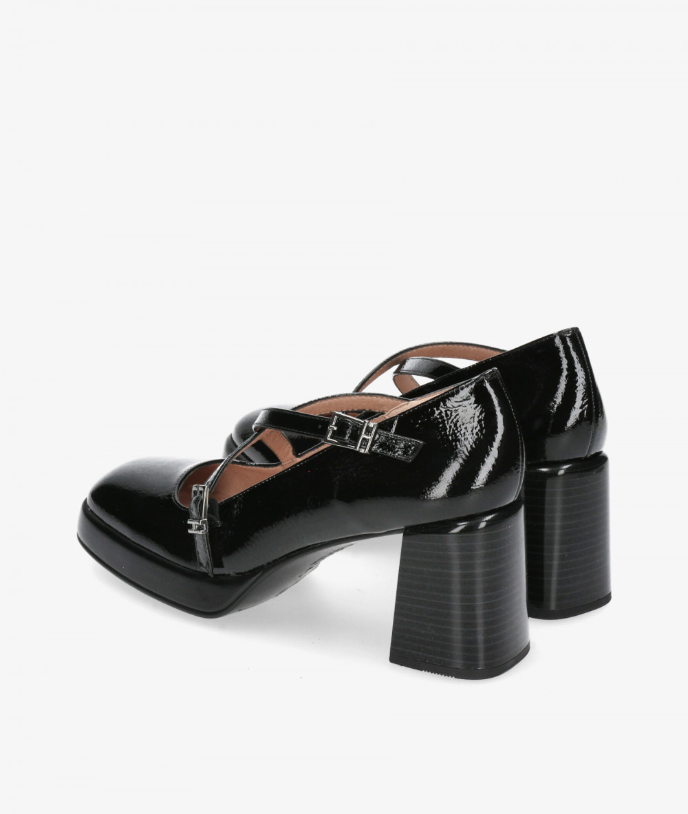 vestir con plataforma Hispanitas HI243660 en charol negro vestir con plataforma Hispanitas HI243660 en charol negro