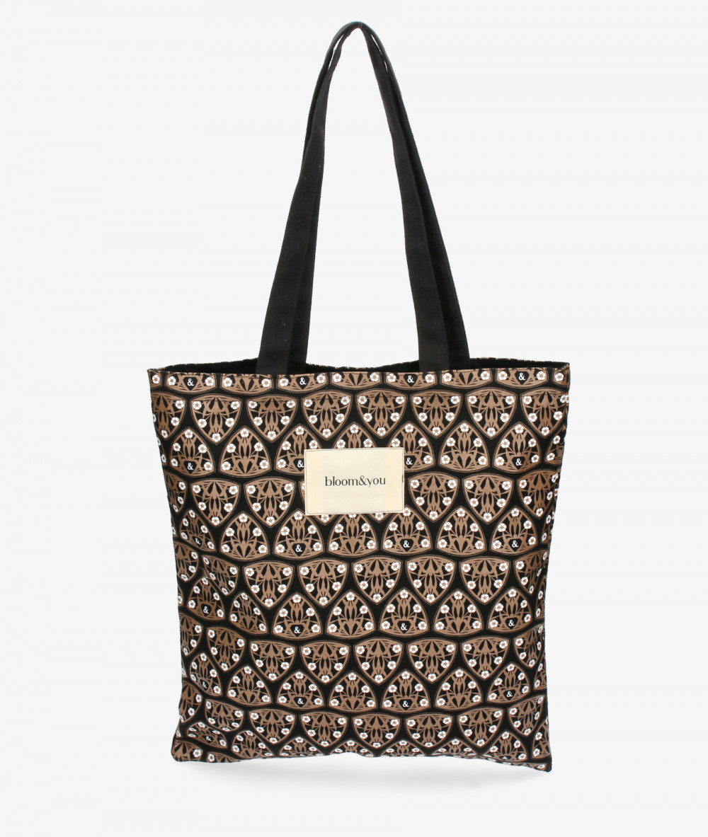 Bolso textil bloom&you ART DECO TOTE en negro