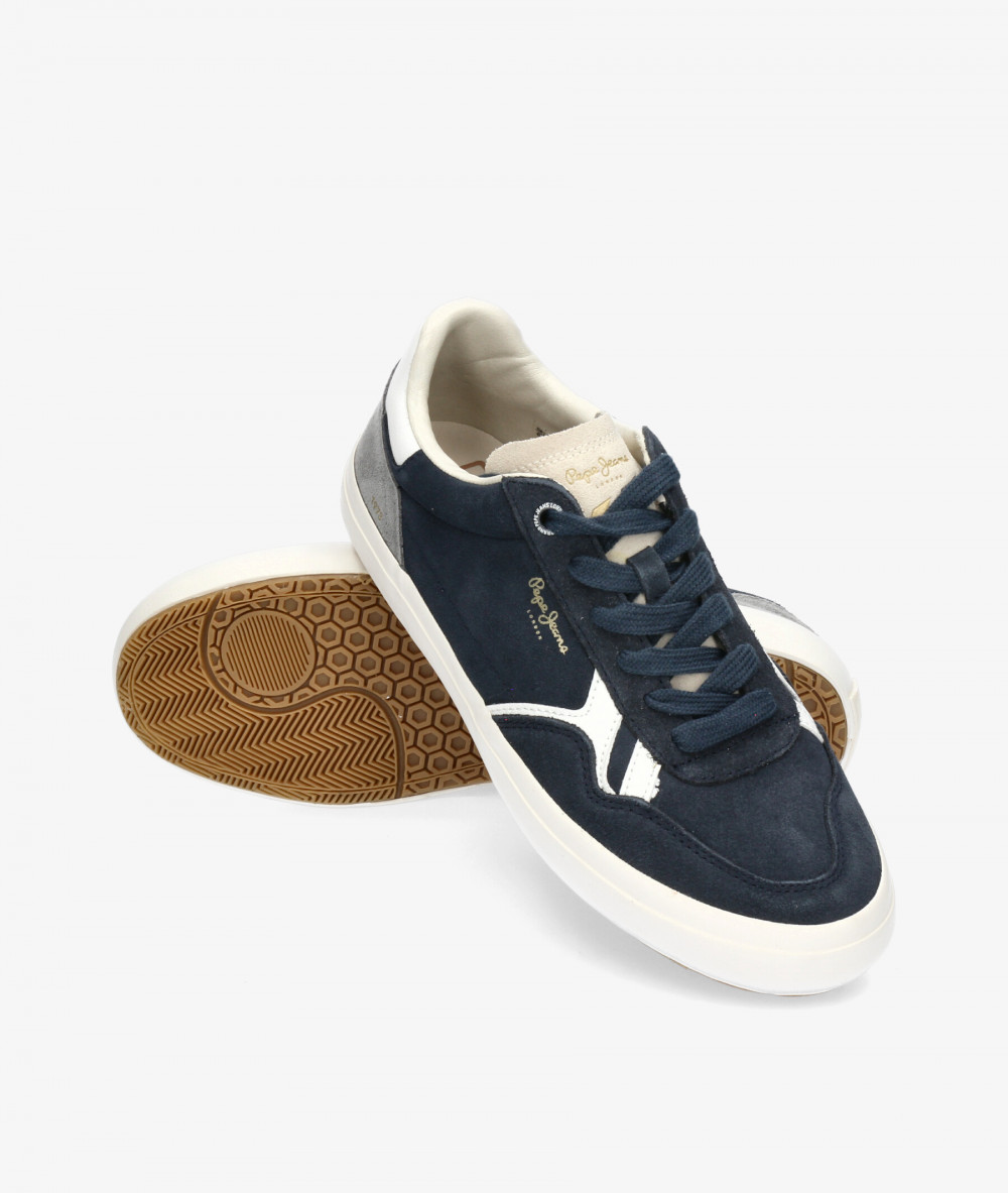 Deportivos Pepe Jeans  TRAVIS FREE M en serraje azul Deportivos Pepe Jeans  TRAVIS FREE M en serraje azul