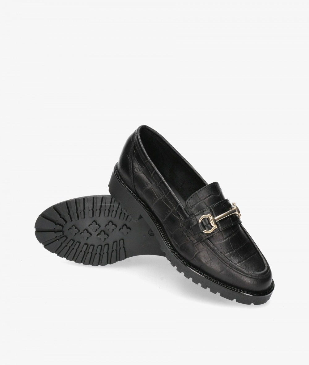 Mocasines Funny Lola 3136 en coco negro Mocasines Funny Lola 3136 en coco negro