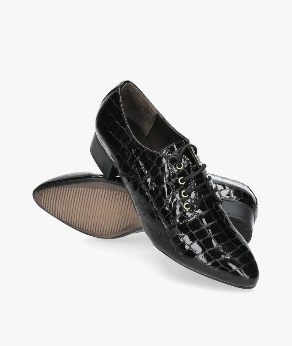 Zapatos de tacón Kénnebec 684 OJETES en charol negro Zapatos de tacón Kénnebec 684 OJETES en charol negro
