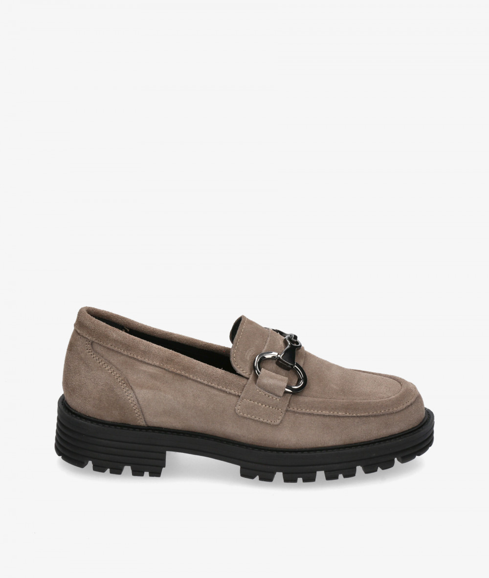 Mocasines Rhostock 14136 en serraje taupe Mocasines Rhostock 14136 en serraje taupe