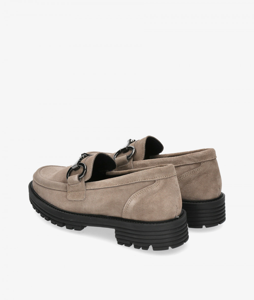 Mocasines Rhostock 14136 en serraje taupe Mocasines Rhostock 14136 en serraje taupe